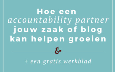 Hoe een accountability partner jouw zaak kan helpen groeien